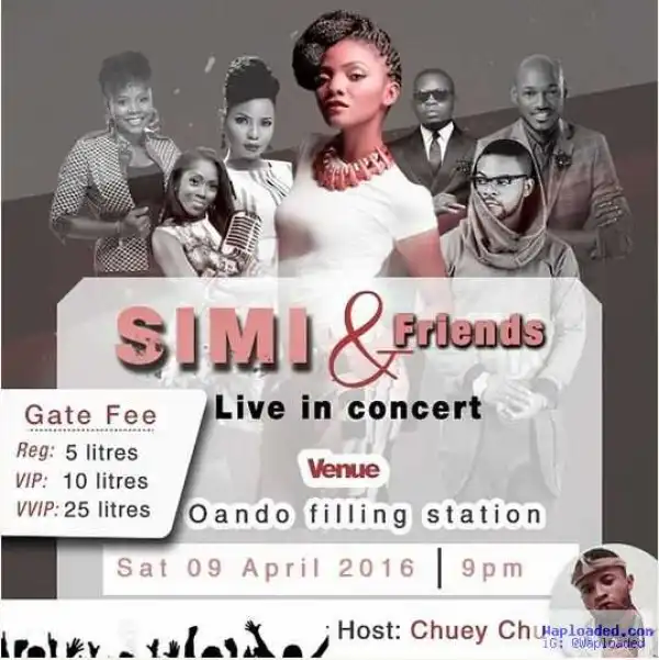 Hilarious: Check Out This Concert in Lagos Where Fuel is the Gate Fee (Photo)